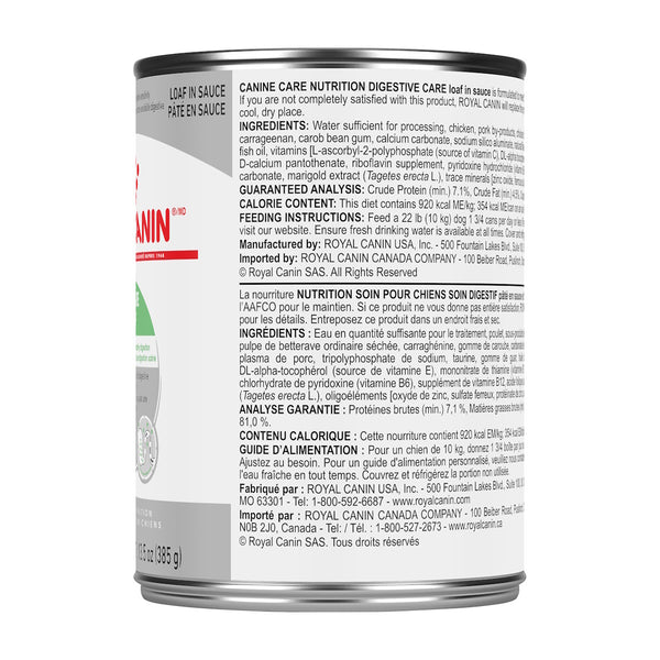SOIN DIGESTIF PÂTÉ EN SAUCE – nourriture en conserve pour chiens, 385 g, (13.5 oz)