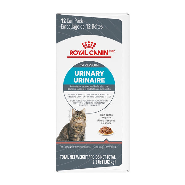 SOIN URINAIRE FINES TRANCHES EN SAUCE – nourriture en conserve pour chats - Emballage de 12 boîtes, 85 g, (3 oz)