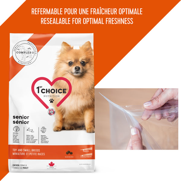 Nourriture pour chien, sénior, miniature et petite races - poulet