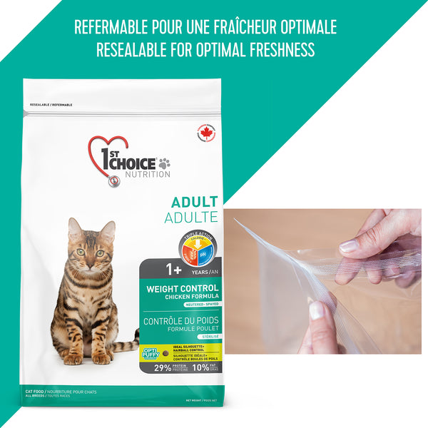 Nourriture pour chat adulte, contrôle du poids - poulet