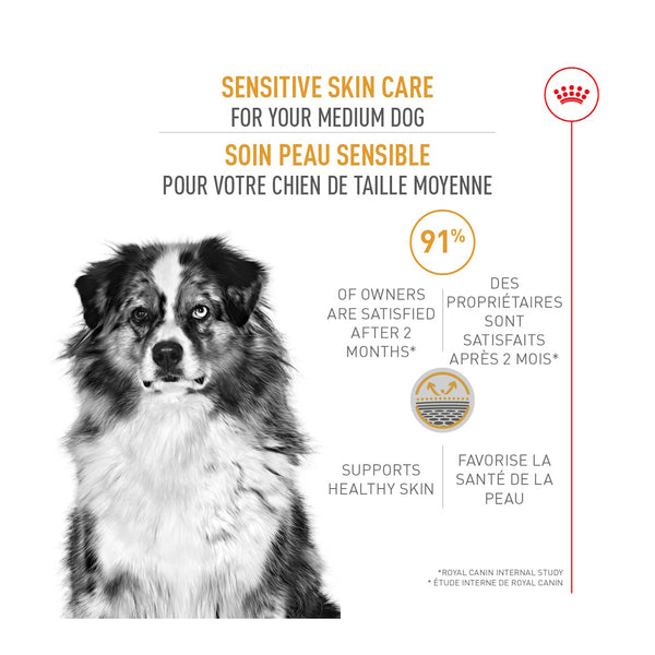 MOYEN SOIN PEAU SENSIBLE – nourriture sèche pour chiens, 13.6 kg, (30 lb)