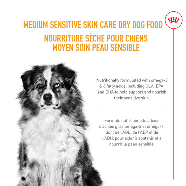 MOYEN SOIN PEAU SENSIBLE – nourriture sèche pour chiens, 13.6 kg, (30 lb)