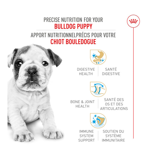 CHIOT BOULEDOGUE – nourriture sèche pour chiots, 13.6 kg, (30 lb)