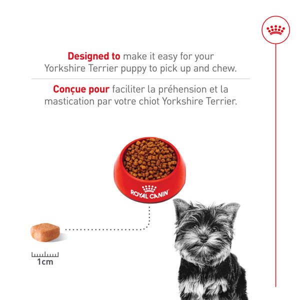 CHIOT YORKSHIRE TERRIER – nourriture sèche pour chiots, 1.1 kg, (2.5 lb)