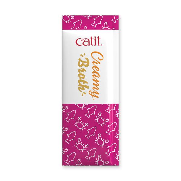Nourriture humide pour chat bouillon thon et crabe paquet 4