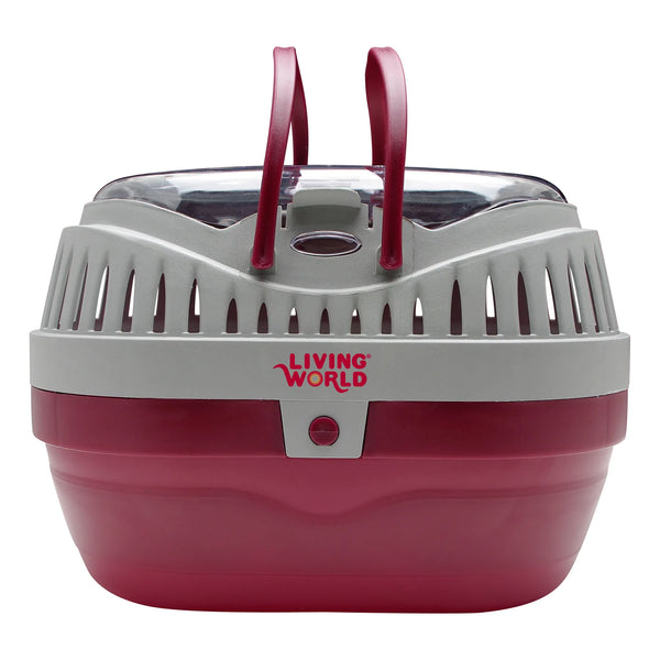 Cage de transport pour petits animaux, rouge, grande