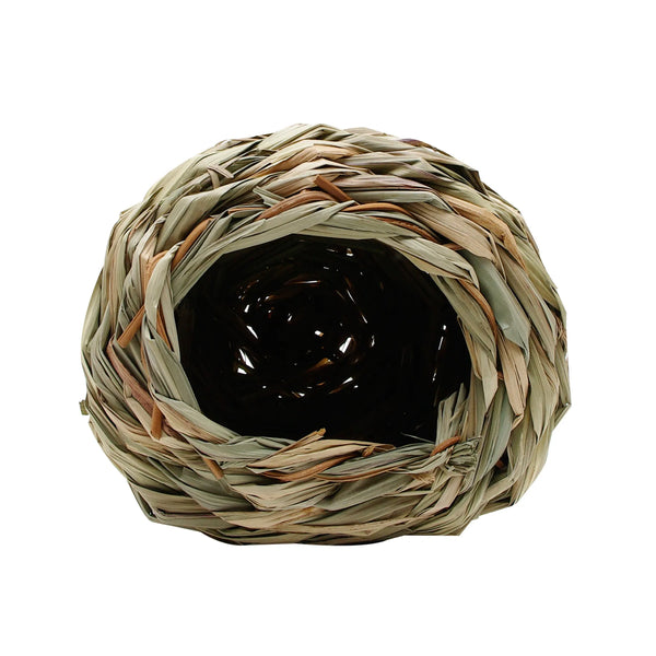 Hutte "Hangout" en jonc naturel tissé pour hamster et souris, petite