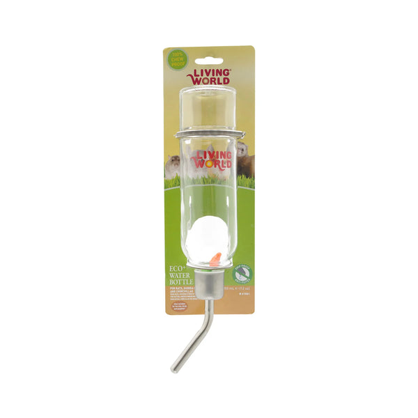 Bouteille à eau Splash Eco+ en verre avec attache à ressort et support pour petits animaux