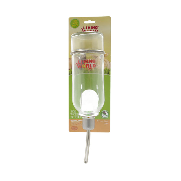 Bouteille à eau Splash Eco+ en verre avec attache à ressort et support pour petits animaux