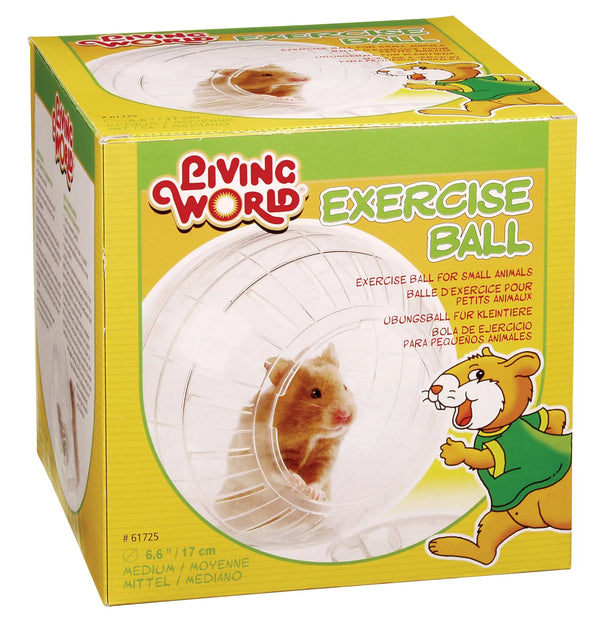Balle d’exercice en plastique avec support pour hamster, moyenne, 17 cm (6,6 po)