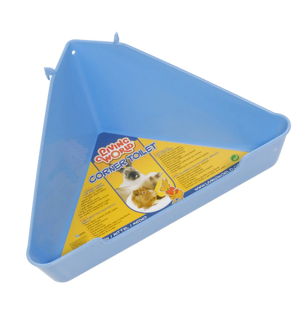 Coin-toilettes pour hamster, bleu clair, moyen
