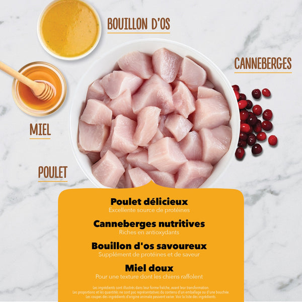 Gâteries pour chien Bouchées croquantes au poulet 113 g