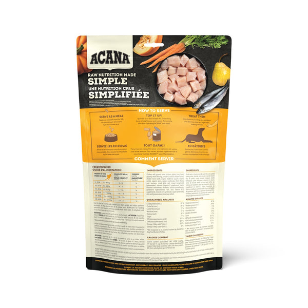 Nourriture pour chien lyophilisées au poulet - Morceaux 227 g