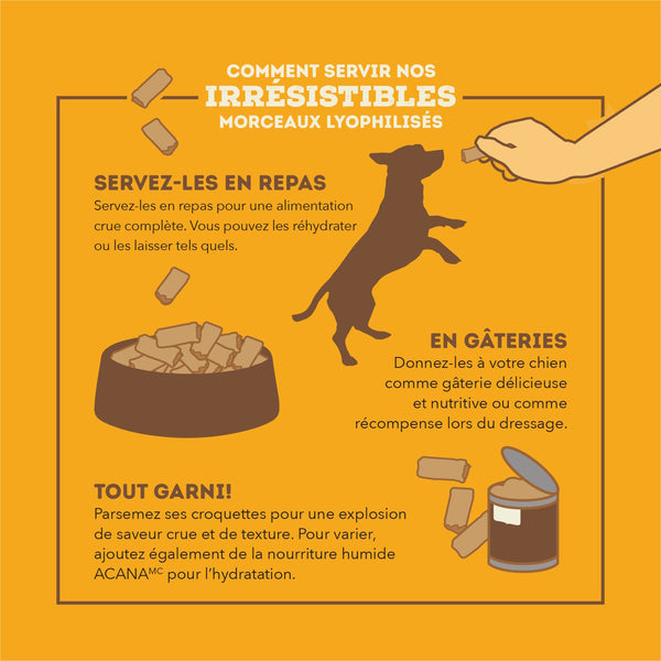 Nourriture pour chien lyophilisées au poulet - Morceaux 227 g