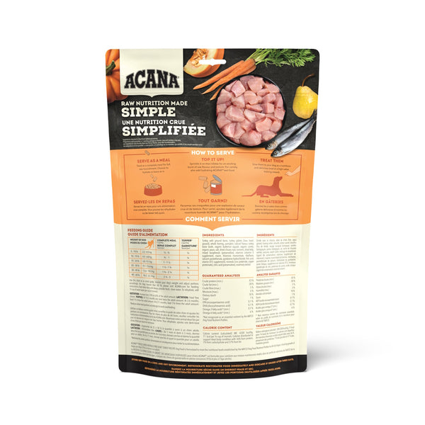 Nourriture pour chien lyophilisées à la dinde - Morceaux 227 g