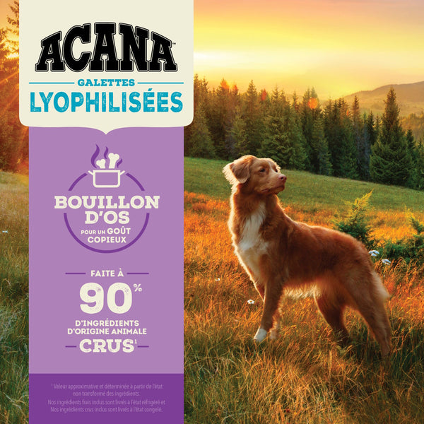 Nourriture pour chien lyophilisées au canard - Galettes 397 g