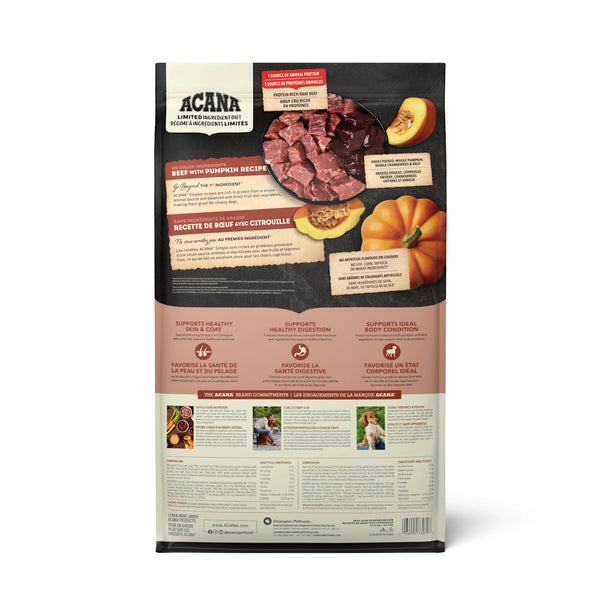Nourriture sèche pour chien Simple Boeuf avec Citrouille 10.8 kg
