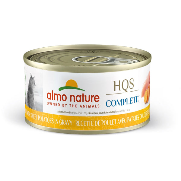 Nourriture humide pour chat HQS Complete - poulet et patate douce en sauce 70 g - Animatout
