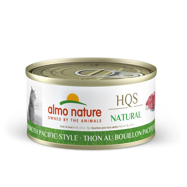 Nourriture humide pour chat HQS Natural - thon du pacifique au bouillon 70 g - Animatout