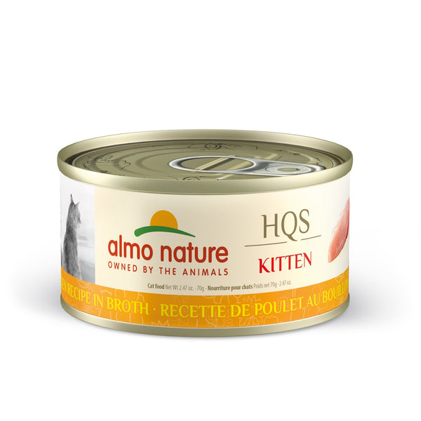 Nourriture humide pour chaton HQS Natural - poulet au bouillon 70g - Animatout