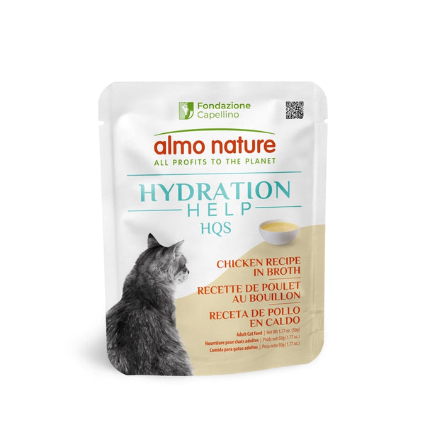 Nourriture humide pour chat HQS Hydration Help - recette de poulet au bouillon 50g - Animatout