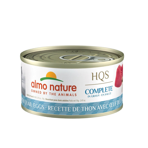 Nourriture humide pour chat HQS Complete - thon et oeuf de caille en sauce 70 g - Animatout