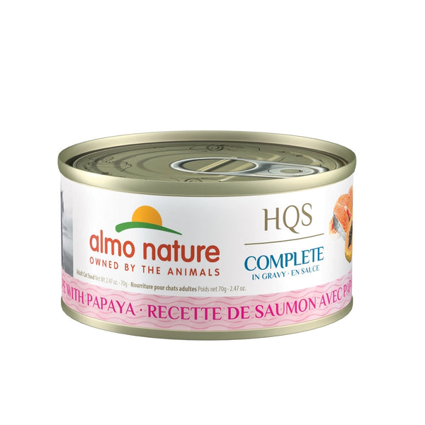 Nourriture humide pour chat HQS Complete - saumon et papaye en sauce 70 g - Animatout