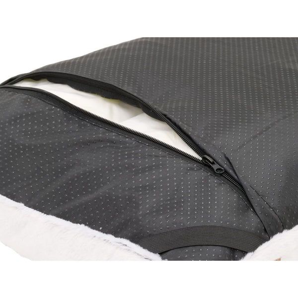 Lit plat pour chien Quartz, idéal pour les cages - gris