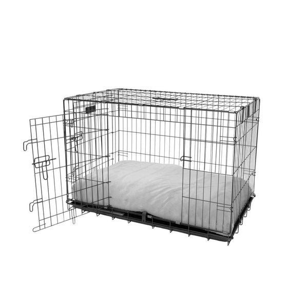 Lit plat pour chien Quartz, idéal pour les cages - gris