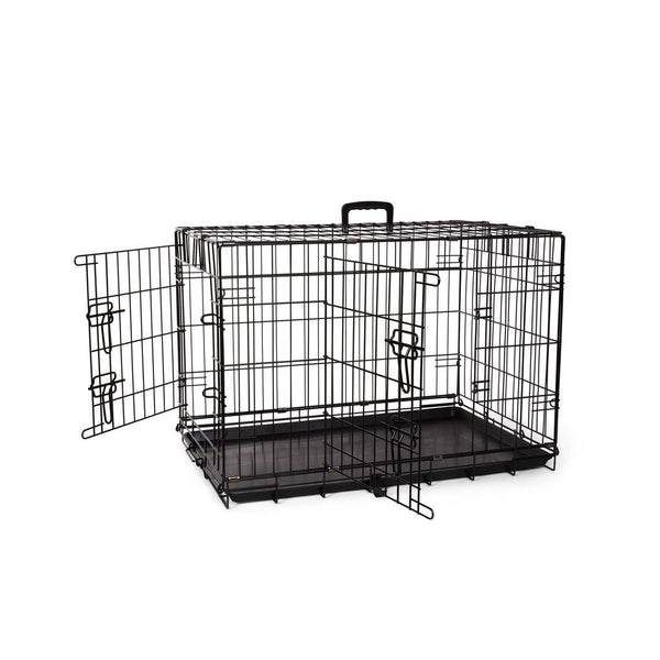 Cage deluxe, 2 portes avec séparateur et plateau de plastique
