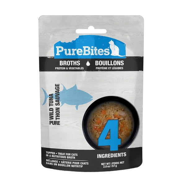 Nourritures humides pour chat bouillon thon & légumes 57 g - Animatout