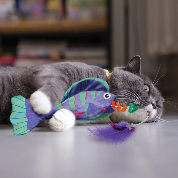 Jouet pour chats actif « Wrangler » poisson baudroie assortie