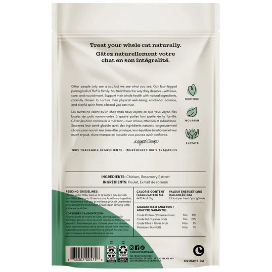 Gâteries pour chats, poulet lyophilisé 30g