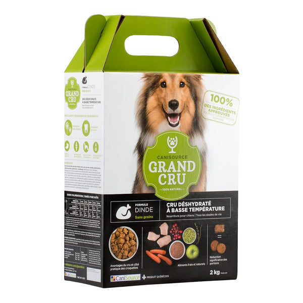 GRAND CRU NOURRITURE POUR CHIEN TOUT STADE DE VIE, SANS GRAINS - DINDE - Animatout