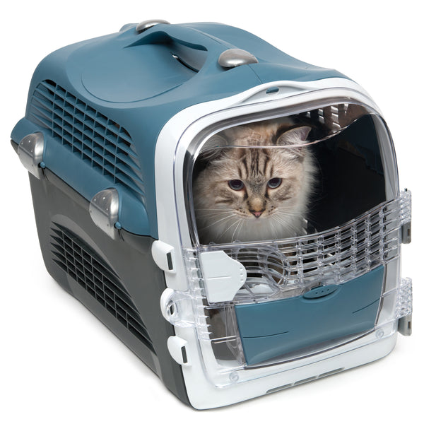 Cage de transport pour chat multifonctionnelle Cabrio Catit, bleu gris