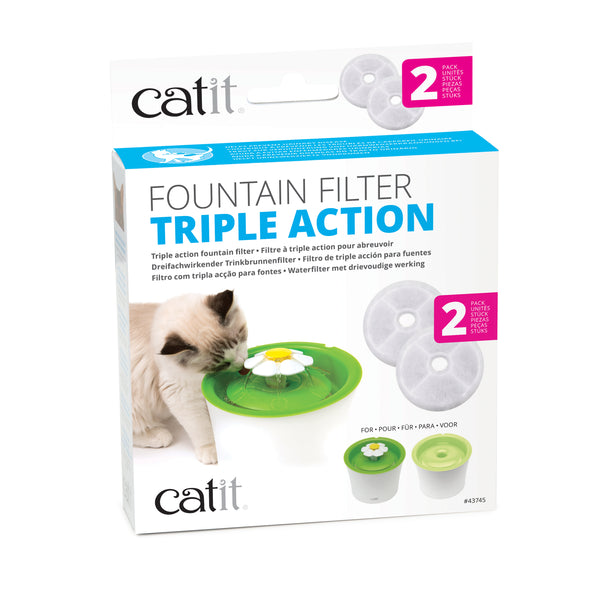 Filtres adoucisseurs d’eau à triple action pour abreuvoir Catit - Animatout