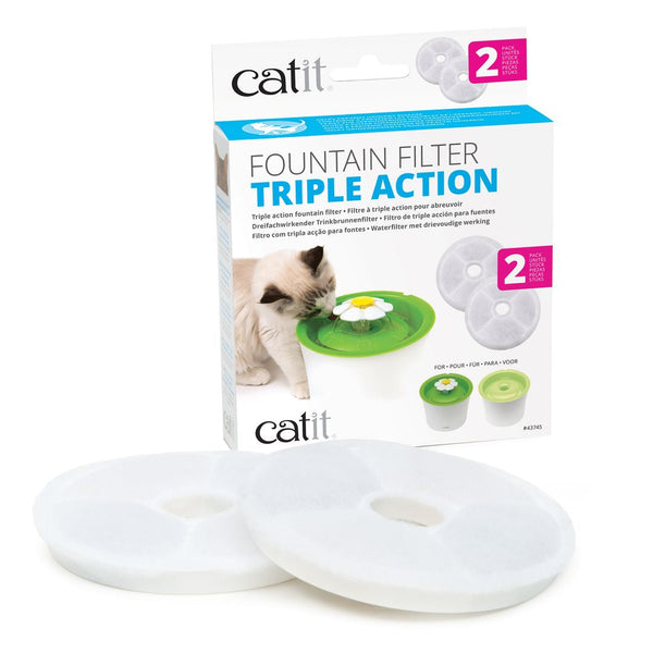 Filtres adoucisseurs d’eau à triple action pour abreuvoir Catit
