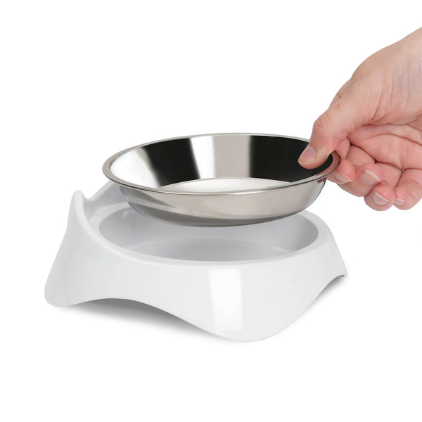Bol de nourrissage pour chatsCatit PIXI, simple, blanc