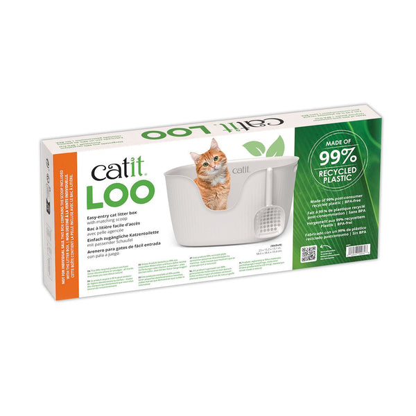 Bac à litière pour chats Catit Loo avec pelle agencée, blanc