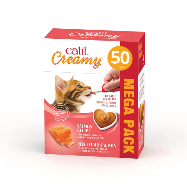 Gâteries crémeuses pour chat creamy à lécher, saumon - Animatout
