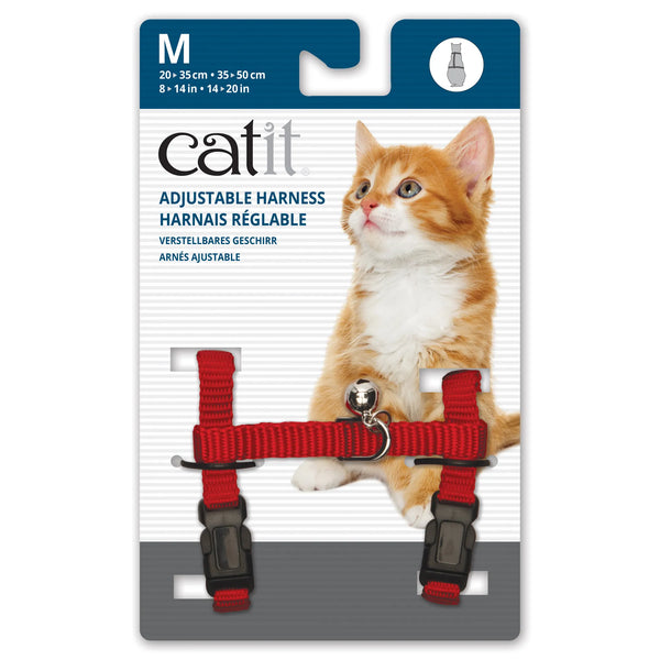 Harnais réglable pour chatons Catit en nylon, rouge