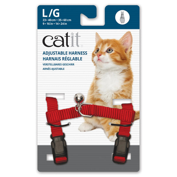 Harnais réglable pour chatons Catit en nylon, rouge