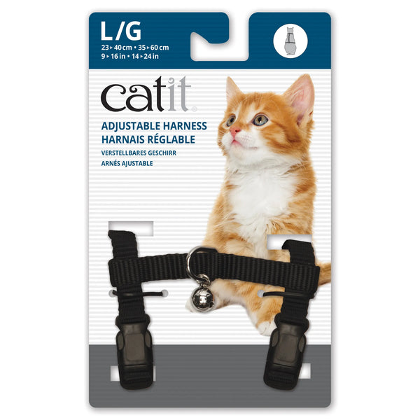 Harnais réglable pour chatons Catit en nylon, noir