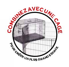 Enclos métallique de 8 sections avec porte