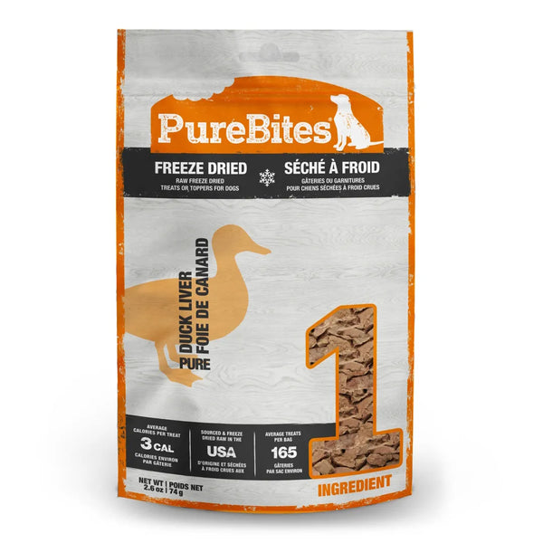 Gâteries pour chien séchées à froid foie de canard 74 g - Animatout