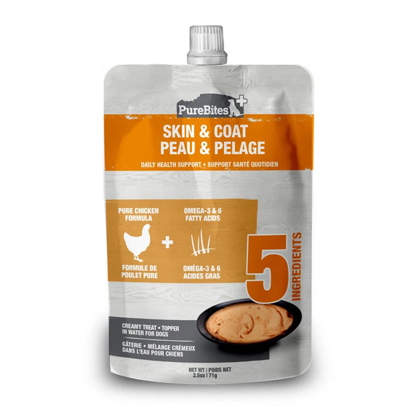 Gâteries pour chien fonctionnelles crémeux peau & pelage 71 g - Animatout