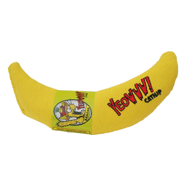 Jouet chat cataire - banane 7"