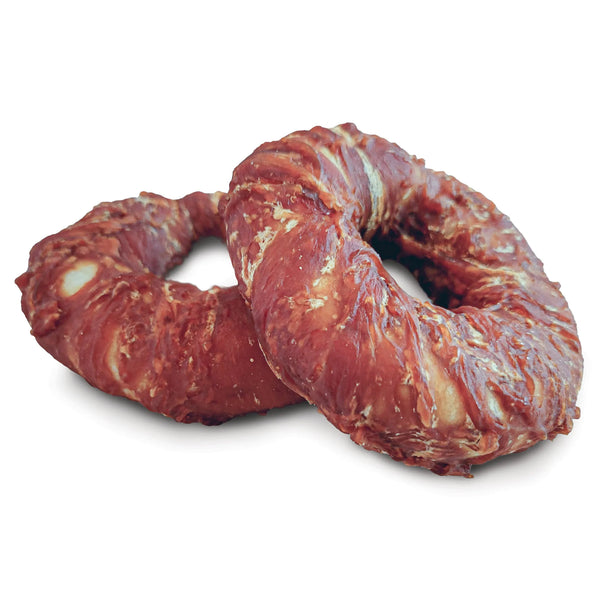 Gâteries pour chien Snack Bar beignets de cuir brut et canard, paquet de 2 - Animatout