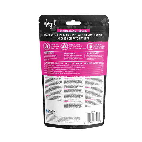 Gâteries pour chien Snack Bar pilons de canard et peau de bœuf, 100 g - Animatout