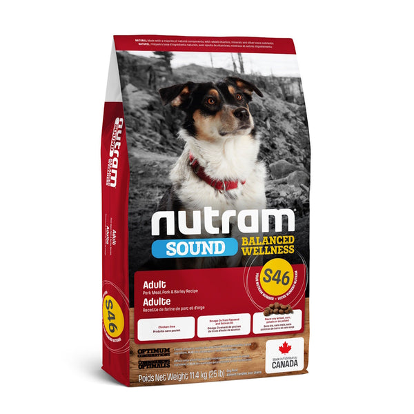 Nourriture pour chien SOUND (S46), porc & orge 25 lb